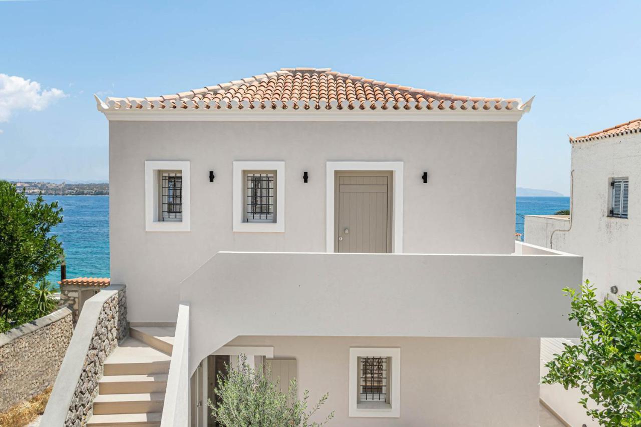 Pearl House - Luxurious New Beach Villa In Spetses Stunning View Ligoneri المظهر الخارجي الصورة